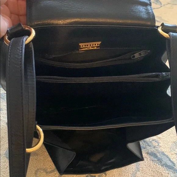 Vintage Pourchet Paris Navy Bag with Structured Design Made in France ๐ซ๐ท - Picture 9 of 15